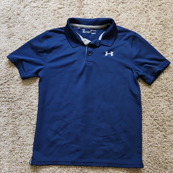 Under Armour Other - Under Armour Navy Blue Polo Shirt, Youth Size L